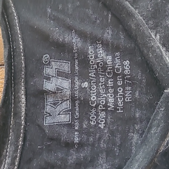 KISS black burnout t shirt S - Picture 6 of 6